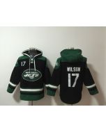 Men's New York Jets #17 Garrett Wilson Black Ageless Must-Have Lace-Up Pullover Hoodie