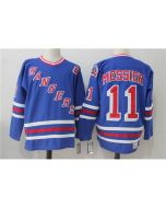 Men's New York Rangers #11 Mark Messier Royal Throwback CCM Stitched NHL Jersey