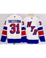 Men's New York Rangers #31 Igor Shesterkin White 2024-25 Stadium Series Stitched Jersey