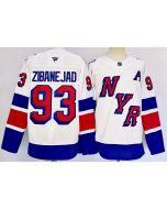 Men's New York Rangers #93 Mika Zibanejad White 2024-25 Stadium Series Stitched Jersey