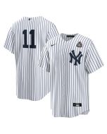 Men's New York Yankees #11 Anthony Volpe White 2024 World Series Home Replica Player Jersey