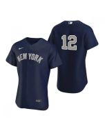 Men's New York Yankees #12 isiah Kiner-Falefa Navy Flex Base Stitched Jersey