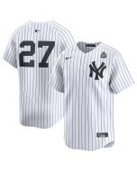 Men's New York Yankees #27 Giancarlo Stanton White 2024 World Series Limited Player Jersey (White)