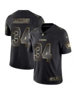 Men's Oakland Raiders #34 Bo Jackson 2019 Black Gold Edition Stitched NFL Jersey
