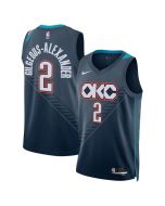 Men's Oklahoma City Thunder #2 Shai Gilgeous-Alexander Blue 2025/26 City Edition Swingman Jersey