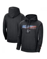 Men's Oklahoma City Thunder 2021 Black City Edition Essential Logo Fleece Pullover Hoodie