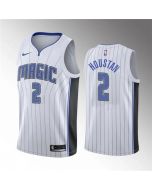 Men's Orlando Magic #2 Caleb Houston White Association Edition Stitched Swingman Jersey