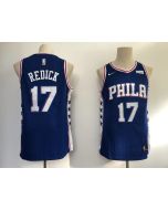 Men's Philadelphia 76ers #17 JJ Redick Blue Swingman Stitched NBA Jersey