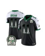 Men's Philadelphia Eagles #11 A. J. Brown Black/White 2023 F.U.S.E. Throwback Vapor Untouchable Limited Stitched Football Jersey