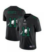 Men's Philadelphia Eagles #11 Carson Wentz Black Shadow Logo Limited Stitched Jersey