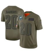 Men's Philadelphia Eagles #20 Brian Dawkins 2019 Camo Salute To Service Limited Stitched NFL Jersey