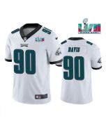 Men's Philadelphia Eagles #90 Jordan Davis White Super Bowl LVII Patch Vapor Untouchable Limited Stitched Jersey