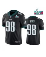 Men's Philadelphia Eagles #98 Robert Quinn Black Super Bowl LVII Vapor Untouchable Limited Stitched Jersey