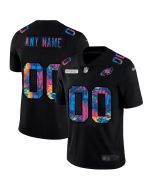 Men's Philadelphia Eagles Customized 2020 Black Crucial Catch Limited Stitched Jersey
