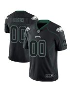 Men's Philadelphia Eagles Customized Lights Out Black Color Rush Limited Stitched Jersey