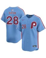Men's Philadelphia Phillies #28 Alec Bohm Blue Home Limited Player Jersey (Blue)