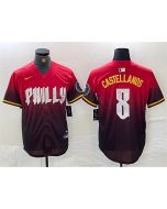 Men's Philadelphia Phillies #8 Nick Castellanos Red 2024 City Connect Limited Stitched Jersey
