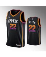 Men's Phoenix Suns #22 Deandre Ayton Black Stitched Basketball Jersey