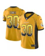 Men's Pittsburgh Steelers #30 James Conner Gold 2018 Drift Fashion Color Rush Limited Stitched NFL Jersey