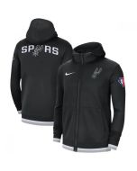 Men's San Antonio Spurs Black 75th Anniversary Performance Showtime Full-Zip Hoodie Jacket