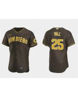 Men's San Diego Padres #25 Tim Hill Brown Flex Base Stitched Baseball Jersey