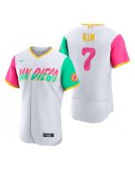 Men's San Diego Padres #7 Ha Seong Kim 2022 White City Connect Flex Base Stitched Baseball Jersey