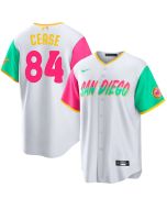 Men's San Diego Padres #84 Dylan Cease White Home Replica Jersey (White)