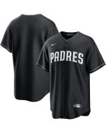 Men's San Diego Padres Black Lights Out Replica Jersey (Black)