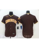 Men's San Diego Padres Blank Coffee Flex Base Stitched MLB Jersey