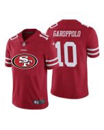 Men's San Francisco 49ers #10 Jimmy Garoppolo Red 2020 Team Big Logo Limited Stitched Jersey