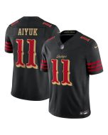 Men's San Francisco 49ers #11 Brandon Aiyuk Black Rivalries Collection F.U.S.E. Vapor Limited Stitched Jersey (Black)