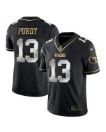 Men's San Francisco 49ers #13 Brock Purdy Black Gold Stitched Jersey