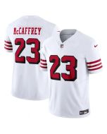 Men's San Francisco 49ers #23 Christian McCaffrey New White 2023 F.U.S.E. Vapor Untouchable Limited Stitched Football Jersey
