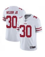 Men's San Francisco 49ers #30 Jeff Wilson Jr. White Vapor Untouchable Limited Stitched Jersey