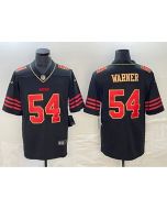 Men's San Francisco 49ers #54 Fred Warner Black Gold Stitched Jersey