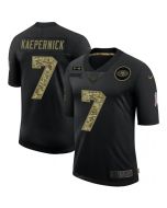 Men's San Francisco 49ers #7 Colin Kaepernick 2020 Black Camo Salute To Service Limited Stitched Jersey