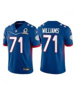 Men's San Francisco 49ers #71 Trent Williams 2022 Royal NFC Pro Bowl Stitched Jersey
