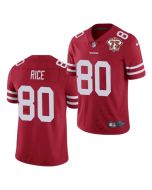 Men's San Francisco 49ers #80 Jerry Rice 2021 Red 75th Anniversary Vapor Untouchable Stitched NFL Jersey
