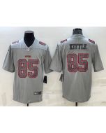 Men's San Francisco 49ers #85 George Kittle Grey Atmosphere Fashion Stitched Jersey