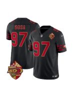 Men's San Francisco 49ers #97 Nick Bosa Black 2023 F.U.S.E. 50th Patch Vapor Limited Stitched Football Jersey