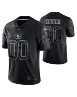 Men's San Francisco 49ers ACTIVE PLAYER Custom Black Reflective Limited Stitched Football Jersey