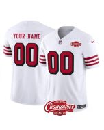 Men's San Francisco 49ers Active Player Custom White 2023 F.U.S.E. NFC West Champions Patch Alternate Stitched Football Jersey