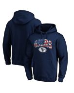 Men's San Francisco 49ers Navy Banner Wave Pullover Hoodie
