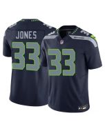 Men's Seattle Seahawks #33 Velus Jones Navy 2026 F.U.S.E. Vapor Untouchable Limited Stitched Football Jersey