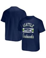 Men's Seattle Seahawks Navy x Darius Rucker Collection Stripe T-Shirt