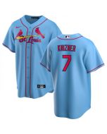 Men's St. Louis Cardinals #7 Andrew Knizner Blue Cool Base Stitched Jersey