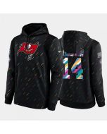 Men's Tampa Bay Buccaneers #14 Chris Godwin 2021 Charcoal Crucial Catch Therma Pullover Hoodie