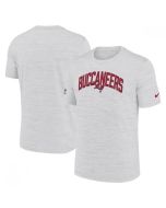Men's Tampa Bay Buccaneers White Sideline Velocity Stack Performance T-Shirt