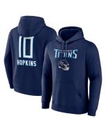 Men's Tennessee Titans #10 DeAndre Hopkins Navy Team Wordmark Name & Number Pullover Hoodie