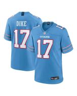 Men's Tennessee Titans #17 Chimere Dike Light Blue Game Jersey (Blue)